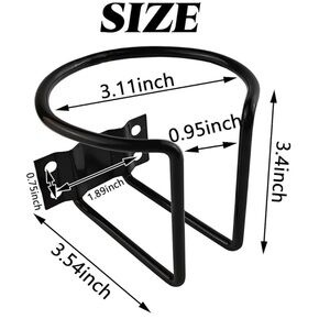 Black Metal Wall-Mounted Holder